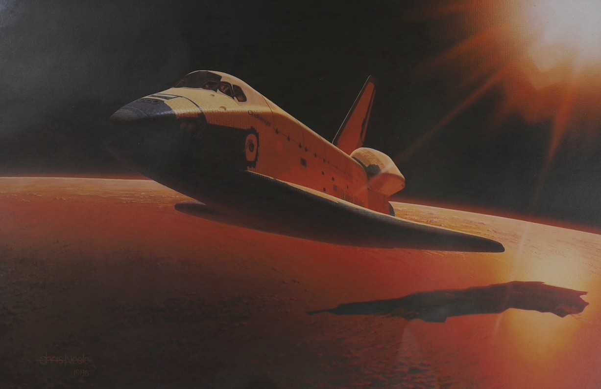 A signed limited edition print, Challengers Glory' by Christopher Neale.